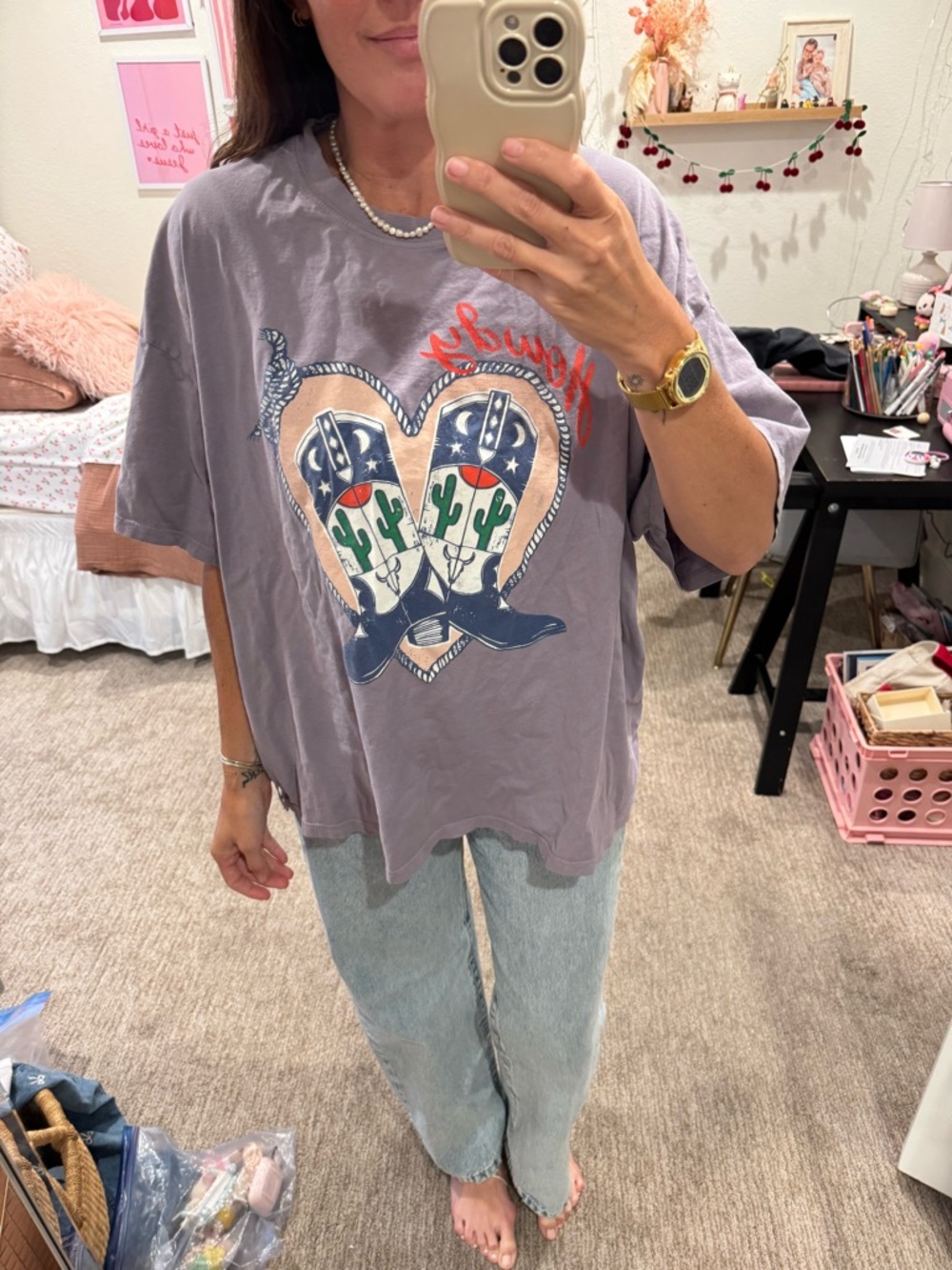 Daydreamer Cowboy howdy oversized Tee